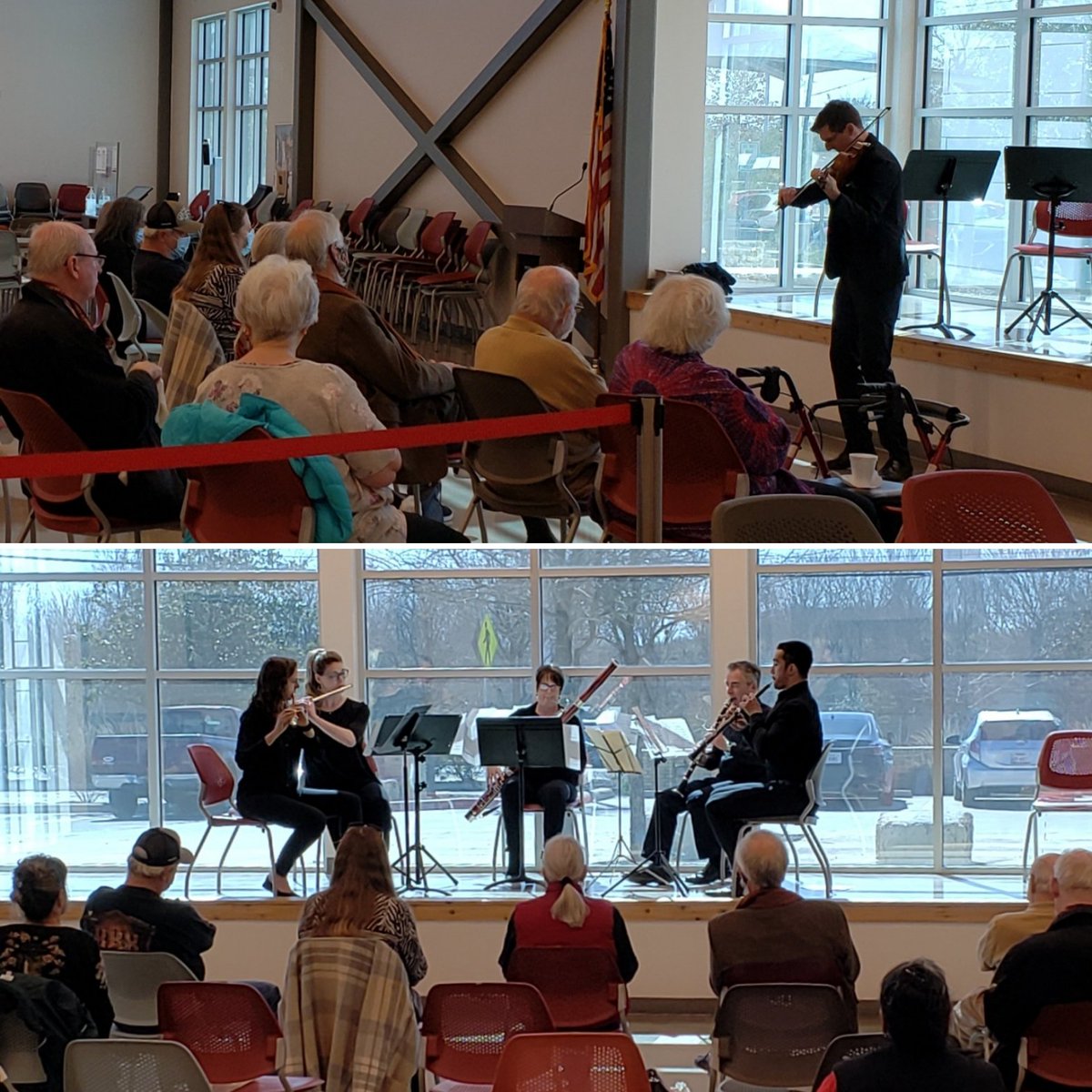 EnsembleOlmos's tweet photo. Thank you Northeast Senior Center for having us today! And thanks to the Texas  Commission on the Arts for providing the grant funding that makes these concerts possible! 🎶 🇨🇱 https://t.co/pruNFGyPwc