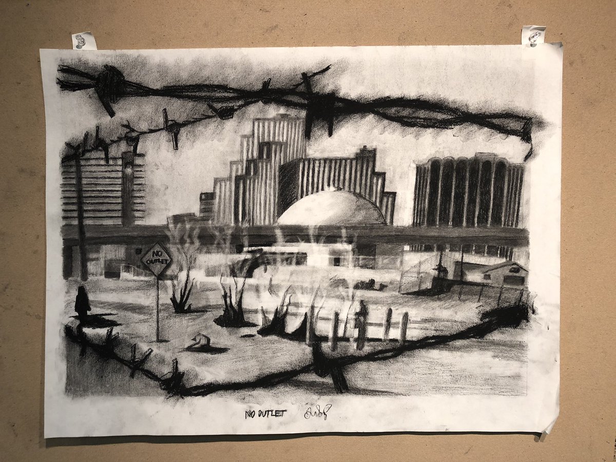 "No Outlet" - Charcoal