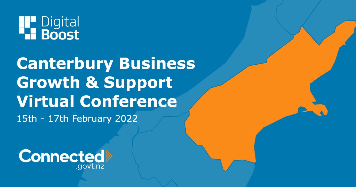 Do you want to learn what business support is available and who delivers it? connected.govt.nz/in-your-region…
Short webinar sessions on the different offerings across national and regional agencies  Including <a href="/Christchurch_NZ/">ChristchurchNZ</a>, <a href="/msdgovtnz/">Ministry of Social Development NZ</a>, @NZInlandRevenue, <a href="/DigitalBoostNZ/">Digital Boost</a> &amp; more