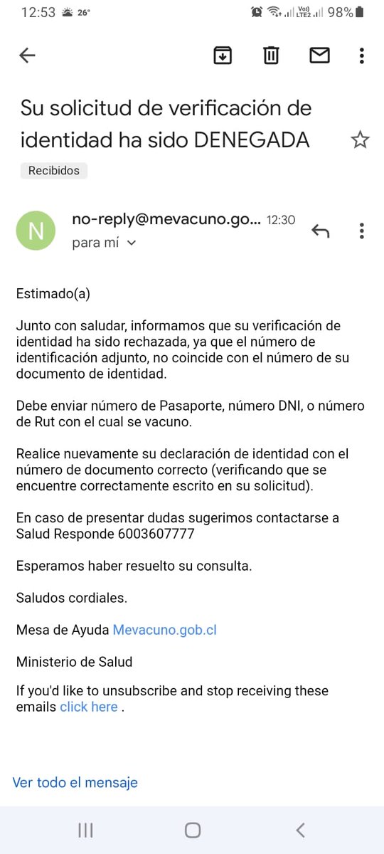 IsabelGhise's tweet photo. @BlandonGaspar @agusaristuche @Jessica292015 @UPFronterizos Hola si eso te entendi... es que me recharon el papel porque me dice que el numero de dni no coincide con el certificado de vacunacion.. 😔 eso es lo que no entiendo 😔 https://t.co/XeYMMmEp3K
