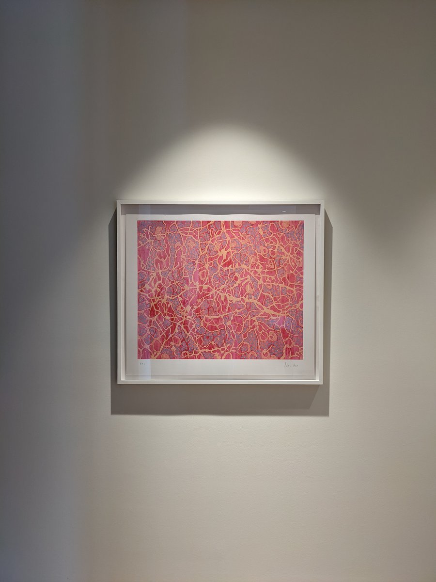 artrinity_'s tweet photo. Joyce Goss installing her daughter's new limited-edition print by Adam Ball!🙌Check out what your screen print will look like on your wall!

#contemporaryart #beautifulevidence #adamball #artgifts #holidaygifts #fineartprints #abstraction #painting #kennygoss #artrinity #abstract https://t.co/HMT4kmGy6j