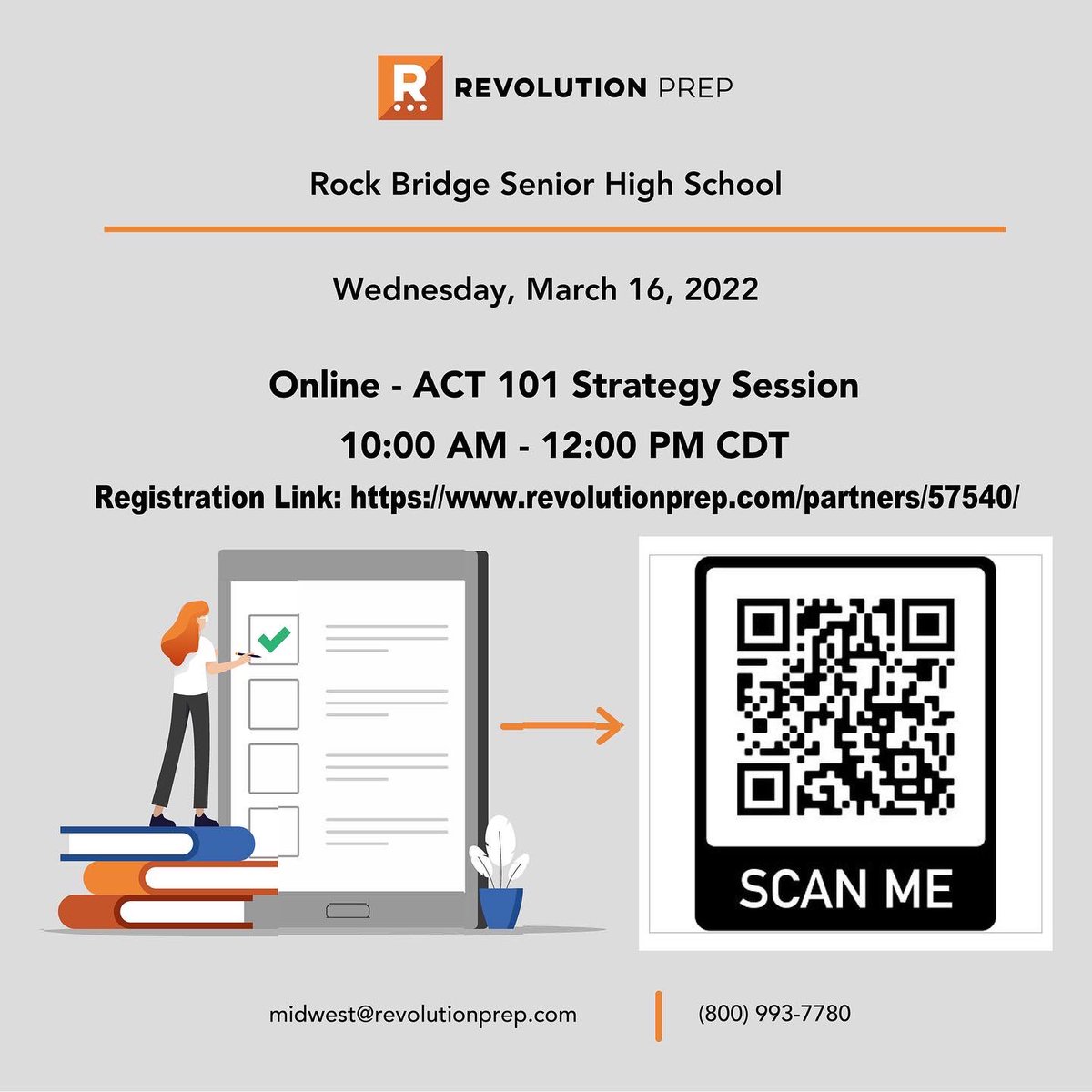 rbhs_counseling's tweet photo. Only 28 more school days until the April ACTs (April 2 National test date and the April 5 District ACT for Juniors)! Time to prep! There are two opportunities in March- an ACT Strategy Session & an ACT Practice exam. Scan the QR codes to register! #actprep #act101 #practiceact https://t.co/x5k7CYGWQW