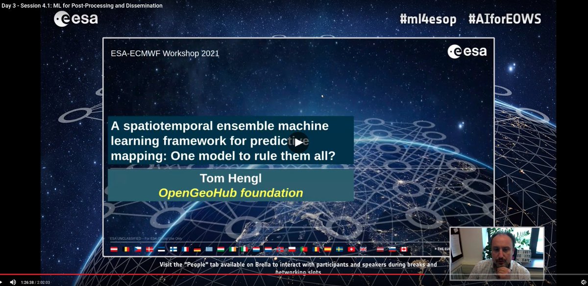 📺 Video-recordings of the 'ESA-ECMWF Workshop 2021 Machine Learning for Earth System Observation and Prediction' are now available for watching: events.ecmwf.int/event/291/time…. thanks to @ECMWF and @ESA_EO for organizing, hosting and sharing #ml4esop #AIforEOWS #machinelearning 🌍