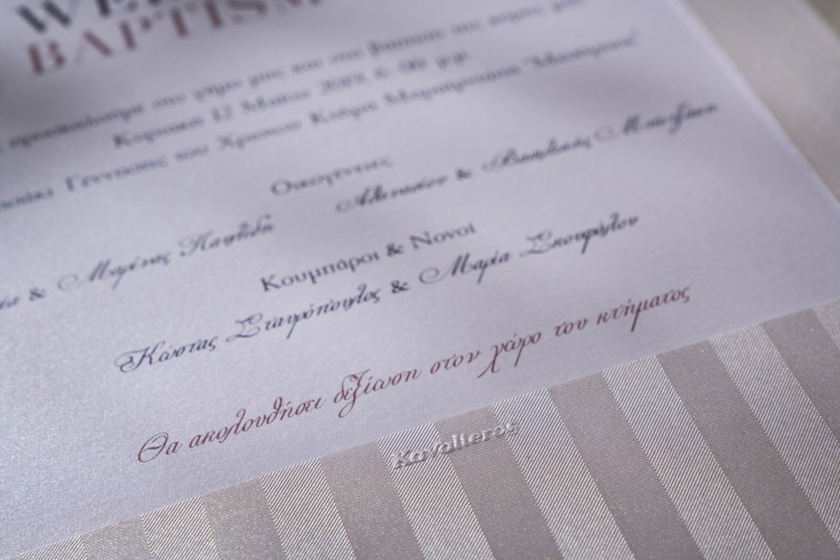 kavalieros_gr's tweet photo. ‘’PRINCESS’’ Modern design γάμου-βάπτισης. Παραλληλόγραμμη πρόσκληση με ιδιαίτερο μεταξωτό ριγέ φάκελλο σε συνδυασμό αποχρώσεων gray silver &amp; baby pink. Εκτύπωση offset φωτογραφίας σε clear transparency 260gr και κείμενο πρόσκλησης σε χαρτί shinining offwhite 360gr

#προσκλητηρια https://t.co/gMf0I9LHf1