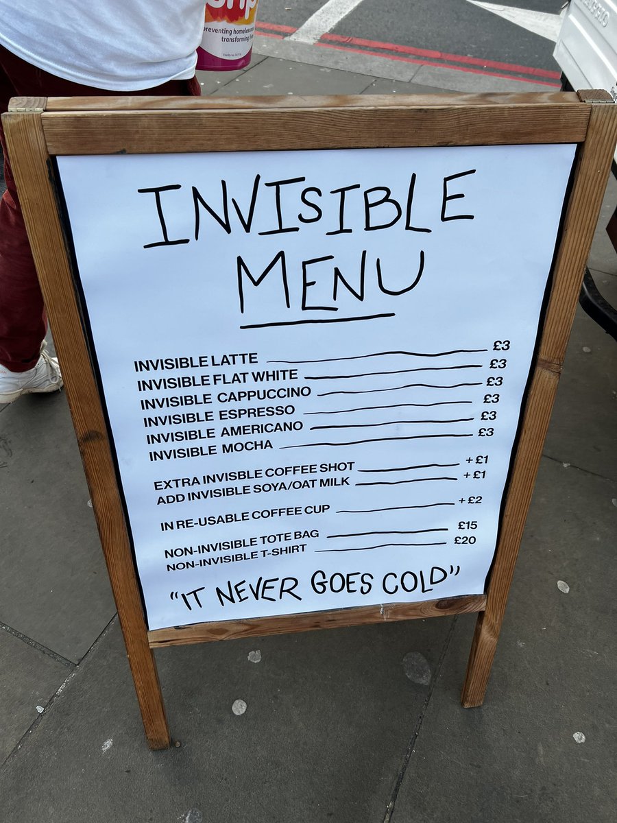 AngelCa40778381's tweet photo. This is amazing! Reminded me of @InvsbleFriends . at least I can have an invisible coffee now.😂 https://t.co/C3QPvBQU95