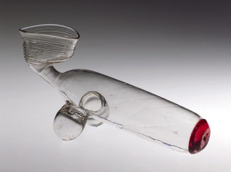 WhoresofYore's tweet image. 18th Century Women&apos;s Glass Urinal, Shaped Like a Penis &amp;amp; Testicles. Portable urinals would have been owned by wealthy women at a time when few hygienic toilet facilities would have been available outside of the home. 
(Science Museum)