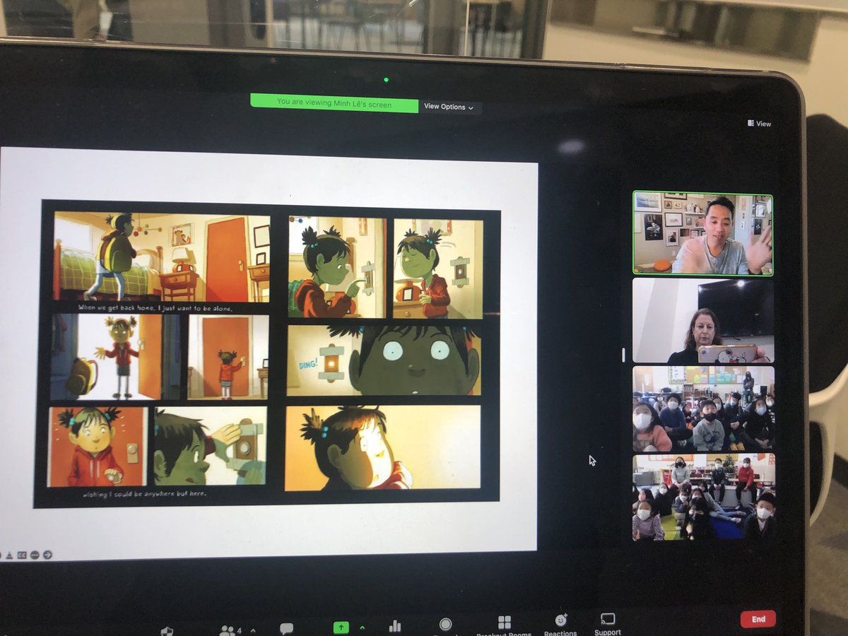 The 3rd - 5th grade in the ES @ Seoul International School in South Korea so loved meeting and learning from author Minh Le today. @SeoulSchool <a href="/bottomshelfbks/">Minh Lê</a> <a href="/AuthorVillage/">The Author Village</a>