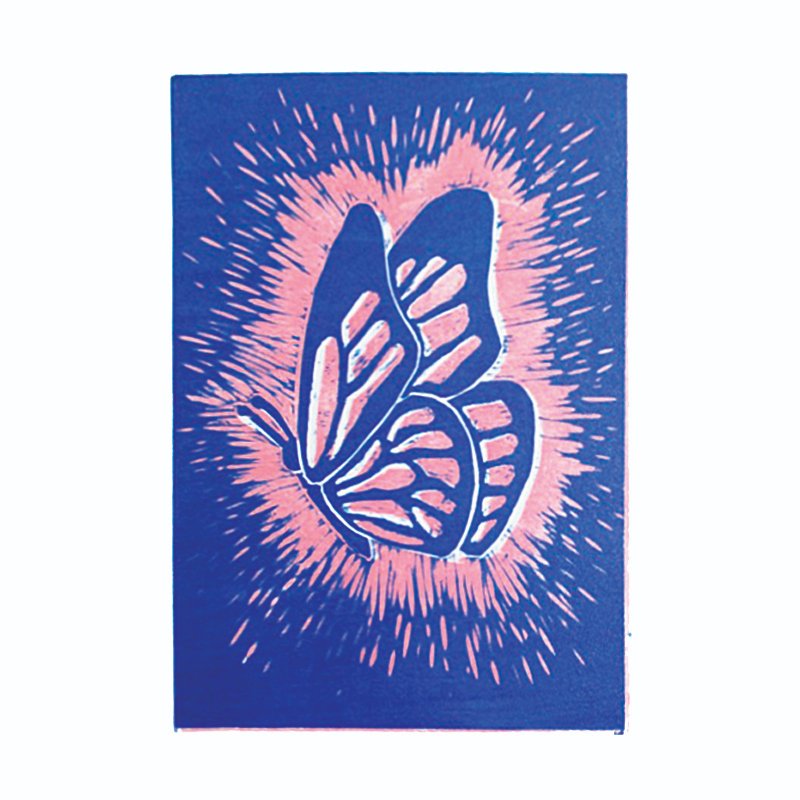 db_print's tweet image. 미고에 다니는 고등학생 친구들이 목판화 수업을 들으러 방문해주었어요! 2도 컬러로 프린트한 목판화 작업들~!