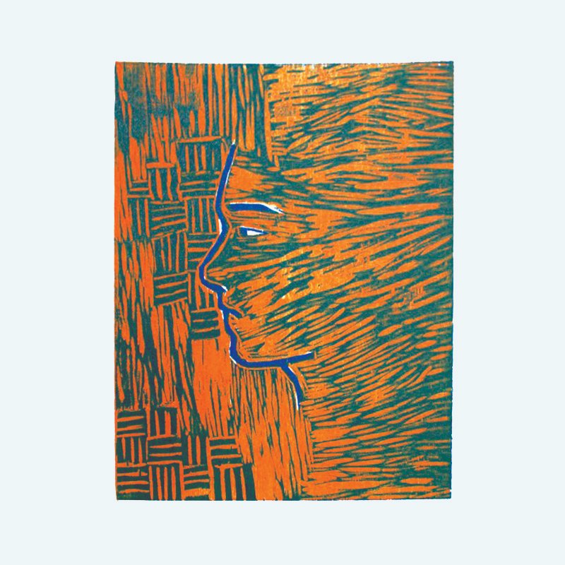 db_print's tweet image. 미고에 다니는 고등학생 친구들이 목판화 수업을 들으러 방문해주었어요! 2도 컬러로 프린트한 목판화 작업들~!