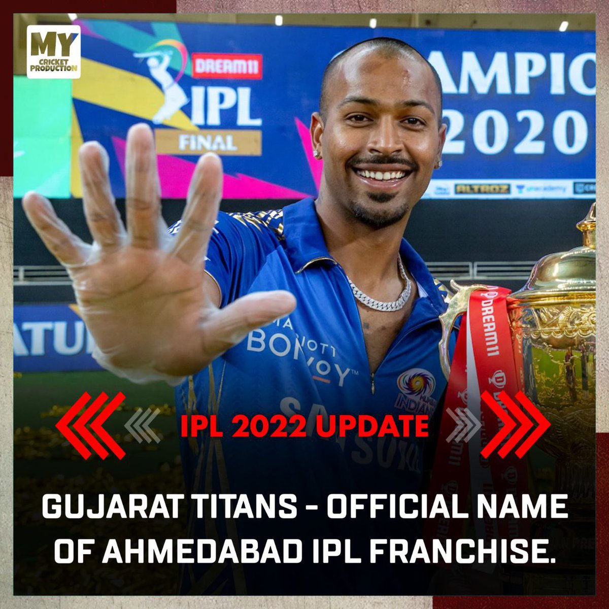 Gujaratitans's tweet photo. We are now Gujarat Titans 💎 #Ahmedabad #IPLMegaAuction https://t.co/9SrrJJ1G0k