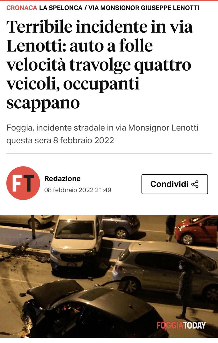 InesPesce's tweet photo. Usando un gergo foggiano: “come lo mettiamo a nome sto fenomeno”! Ditemi voi. 

@foggiatoday 
#Cronaca #Foggia https://t.co/l3GwNw14Ai