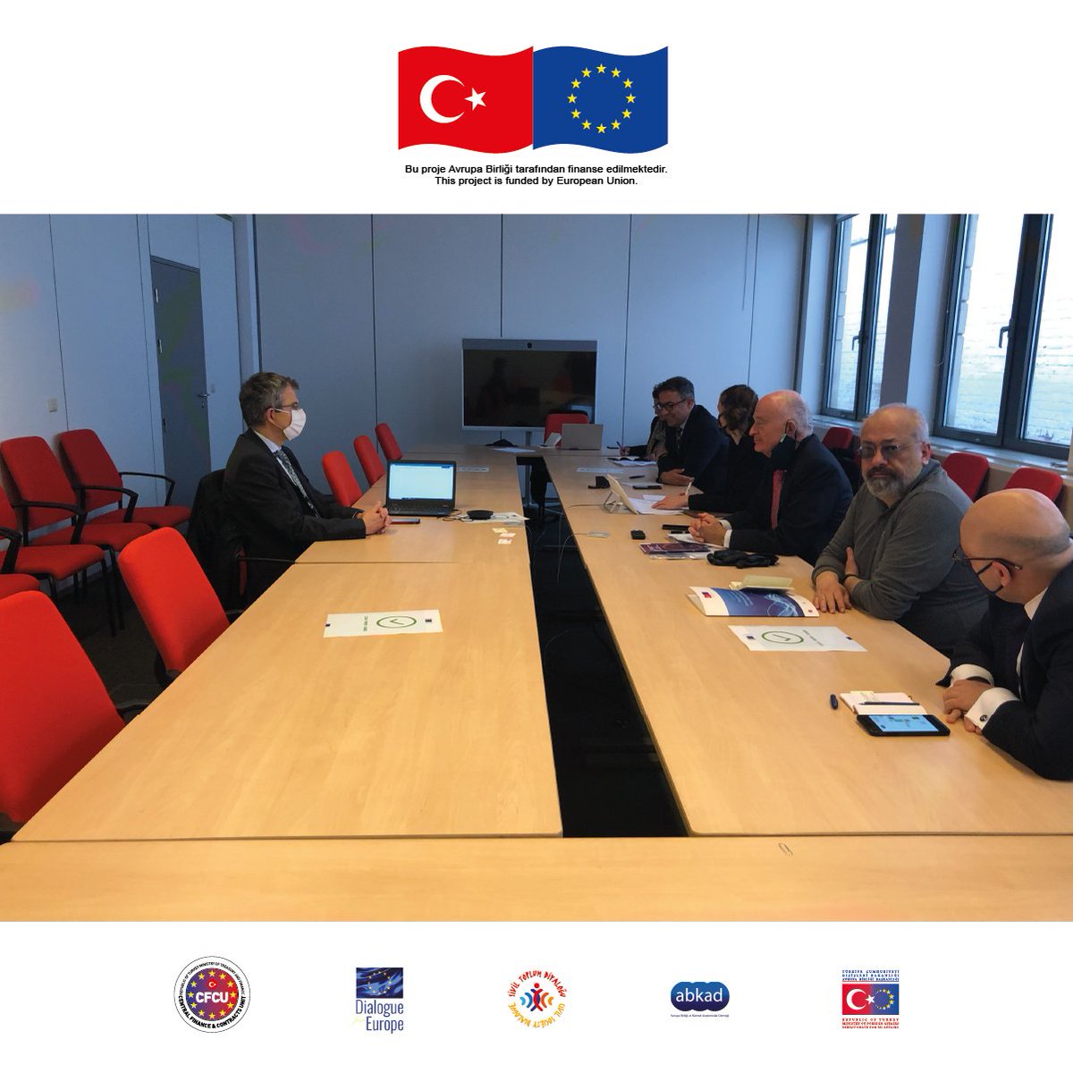 Sivil Toplum Diyaloğu (VI) çerçevesinde sürdürülen "Göç ve Güvenlik Alanında AB ve Türkiye Arasındaki Diyaloğun Güçlendirilmesi” projesi kapsamında, Avrupa Komisyonu Türkiye Masası Şefi Bernard Brunet, ABKAD heyeti ile bir araya geldi.