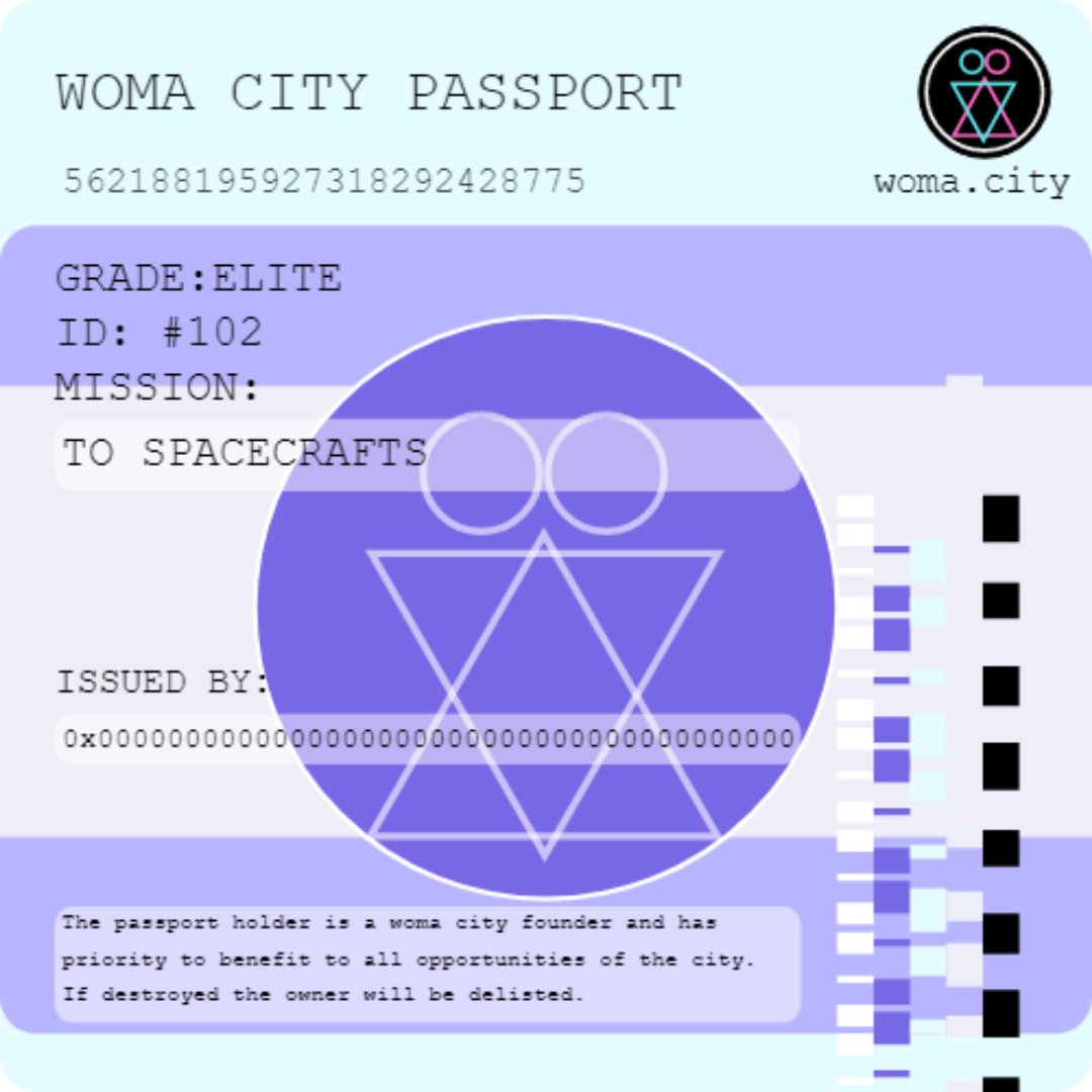 womacitytoken's tweet photo. 🎁GIVEAWAYS NFT🎁

Fully onchain womacity NFT passport
Premium Passport ID:#201&amp;202
Elite Passport ID: #101&amp;102
 
✅ Follow @womacitytoken 
✅ RT&amp;Like 

End Time: 10.02.2022 / 19:00 UTC
 
🔥The Last 5 Days to TakeOff 🚀

✈️ AirDrop $WOMA Tokens to Passport Holders https://t.co/V8aY9mhr4k