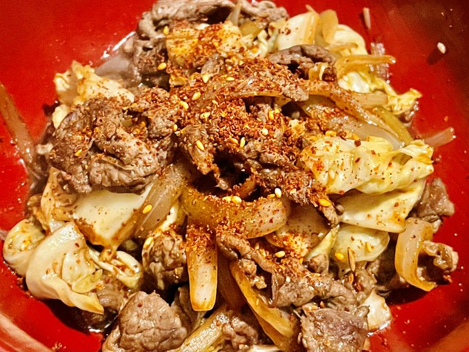 肉の日なのでラム肉炒め 