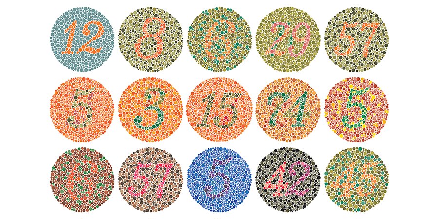 stlprogram's tweet image. In order to test for color blindness, optometrists use these, pseudoisochromatic plates. These pictures with colored dots can be the first step in diagnosing color vision deficiency.