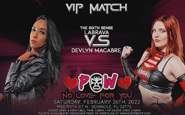 powrestlingllc's tweet photo. #VIPExclusive matches at #POW19 #NoLoveForYou
@labravaofficial vs Devlyn Macabre
#SexyAngels vs #VHS & @conyers_samuel
https://t.co/Q3xsFmOpRq https://t.co/u4wpAL42KD