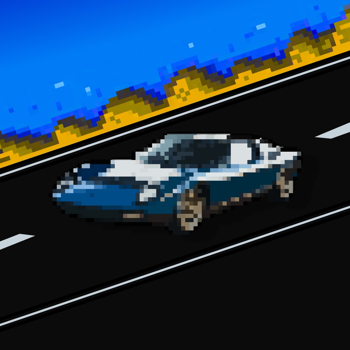 RetroWheelsNFT's tweet photo. @retrowheelsnft Release #7 | Otherworldly blue. #NFTdrop #pixelart #NFTCommunity https://t.co/IHhBUPeWdc