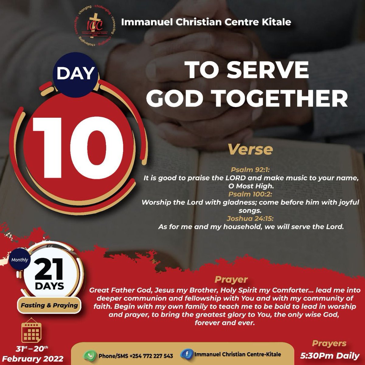 icc_kitale's tweet photo. #DeeperCommunionWithGod
#IntimateWalkWithGod
#GraceForExploits
#YearOfExpansiveGrowth
#Day10PrayerFasting https://t.co/qWCsci5cNH