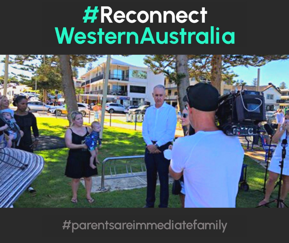 Over the weekend, I joined the rally to #ReconnectWesternAustralia hosted by <a href="/ParentsFamily/">Parents are Immediate Family</a>.

The regime of family separation imposed on Western Australian's by <a href="/MarkMcGowanMP/">Mark McGowan</a>'s heartless approach to our border is unacceptable and unnecessary.

We must safely reunite families.