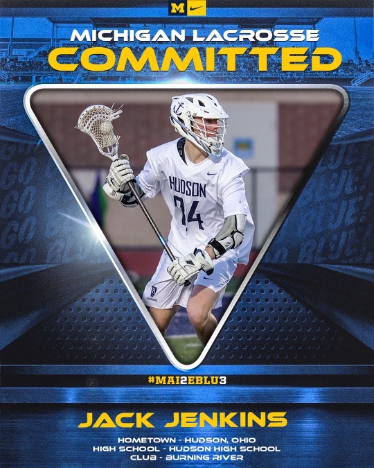 I'm excited &amp; honored to announce my commitment to continue my academic &amp; lacrosse career at the University of Michigan. A special thank you to my parents for all their support. Thanks to the rest of my family, coaches, teammates, &amp; friends that helped along the way.

GO BLUE