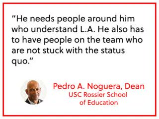 USC Rossier Dean Pedro Noguera discusses what the LAUSD superintendent will face, 'You want to consolidate resources into a smaller number of schools and create something better. You have to respond to this demographic shift with some innovation…' buff.ly/3GAJ7Et