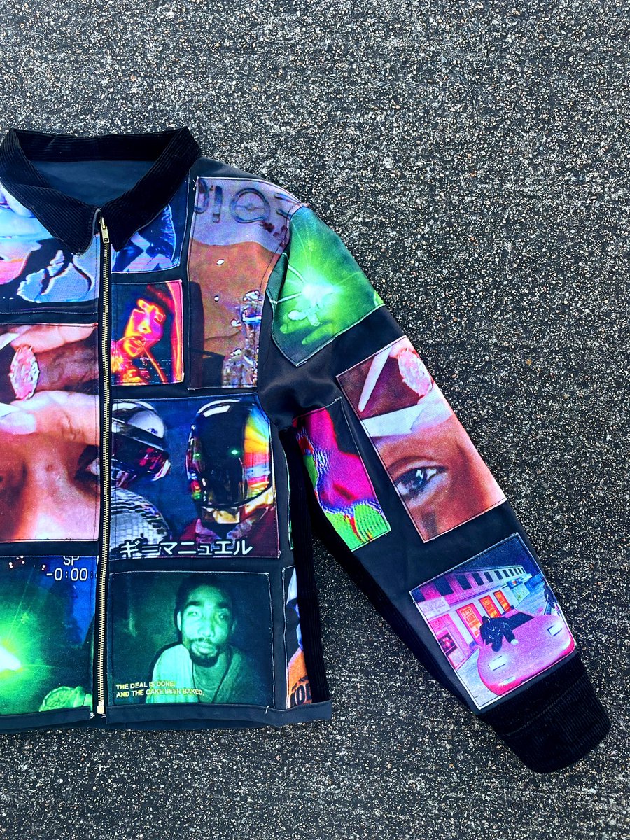 utterdemise's tweet image. “VHS” zip up jacket 📹 with corduroy detail made by me 🪡