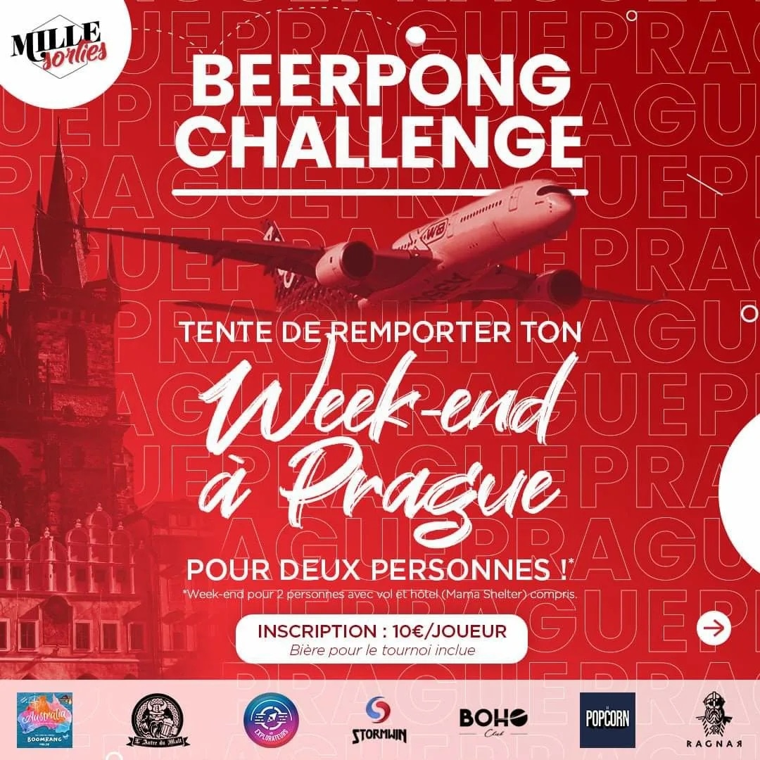 Qualification #2 - jeudi 17/02

Trouve ton partenaire et participe à l'une des qualif's pour tenter de remporter un super Week-End à Prague pour 2 ! 

Envoie nous un MP pour te pré-inscrire et rdv sur notre page Facebook pour plus de détails 😜 !

#rouen