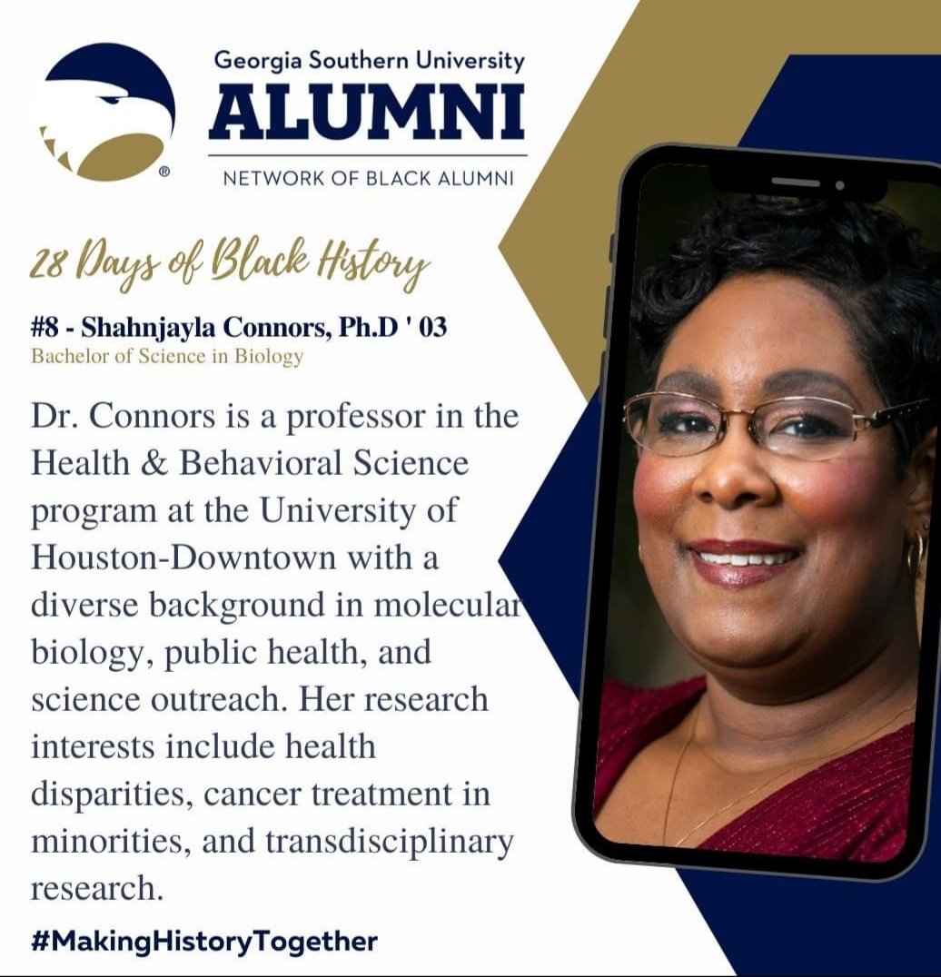 ShahnjaylaC's tweet photo. Delighted to be recognized by the Georgia Southern Network of Black Alumni! 
#iamblackhistory https://t.co/6AwP2lvoxE
