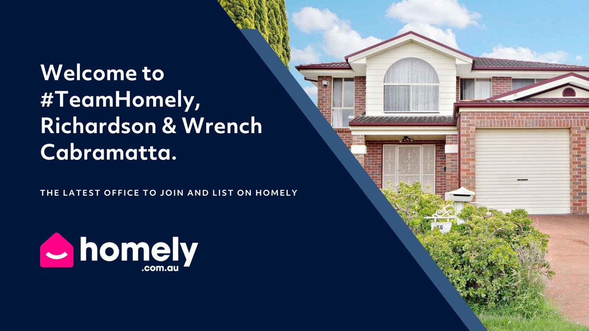 Today we are welcoming two new offices to #teamhomely. It's great to have you on board Richardson &amp; Wrench Cabramatta and Ray White Algester.