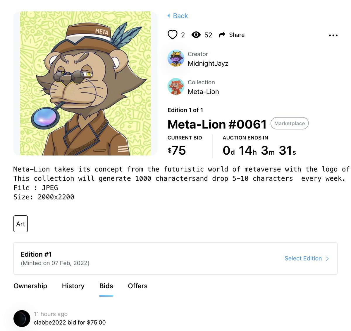 Midnight_J (@elana247) on Twitter photo 🦁Meta-Lion #0061 Starting Bid!🦁 <a href="/cryptocomnft/">Crypto.com NFT</a> <a href="/cryptocom/">Crypto.com</a>
🙏 check it out🙏
👉 crypto.com/nft/collection…
#nft #crofam #cro #nftcollector #nftcommunity #metalion 🦁Meta-Lion #0061 Starting Bid!🦁 <a href="/cryptocomnft/">Crypto.com NFT</a> <a href="/cryptocom/">Crypto.com</a>
🙏 check it out🙏
👉 crypto.com/nft/collection…
#nft #crofam #cro #nftcollector #nftcommunity #metalion
