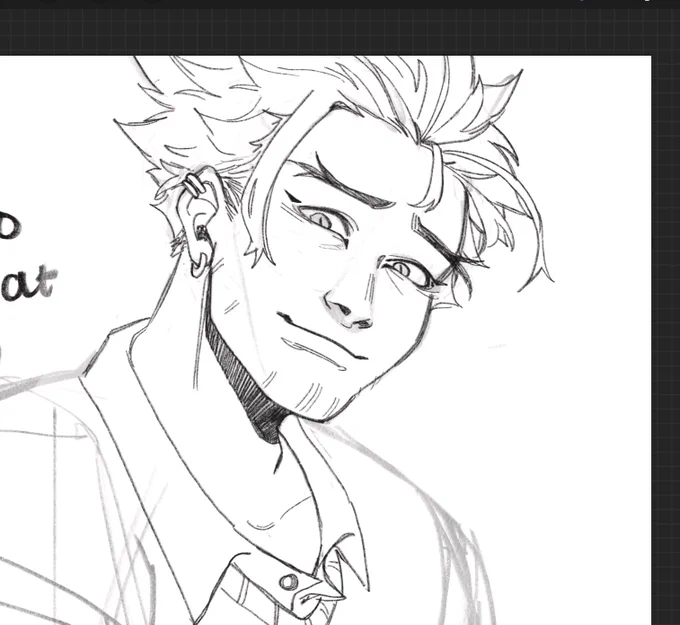what a pretty guy i have drawn 