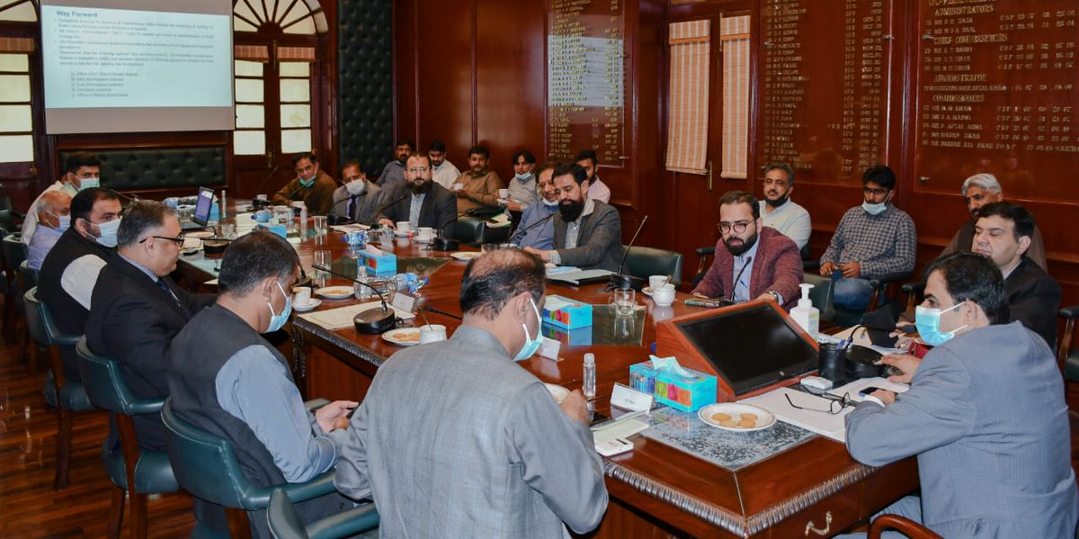 CommissionerKhi's tweet photo. Commissioner Karachi chaired a meeting regarding establishment of a centralized portal for issuance of right of way (ROW) permissions for getting an electricity connection in Karachi under ease of doing business reforms agenda. https://t.co/flDfJkYCpi