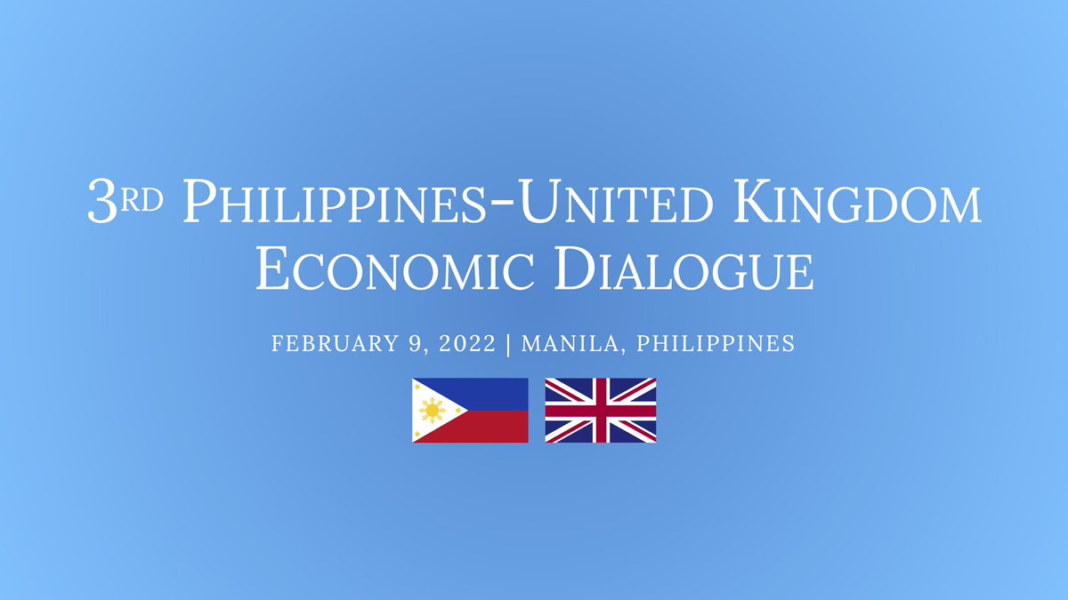 HAPPENING NOW: The 3rd Philippines-UK #EconomicDialogue 🇵🇭🇬🇧

The two countries look forward to a stronger and enhanced partnership in trade, investment and cooperation.

#iamDTIph #UKPHEnhancedPartnership