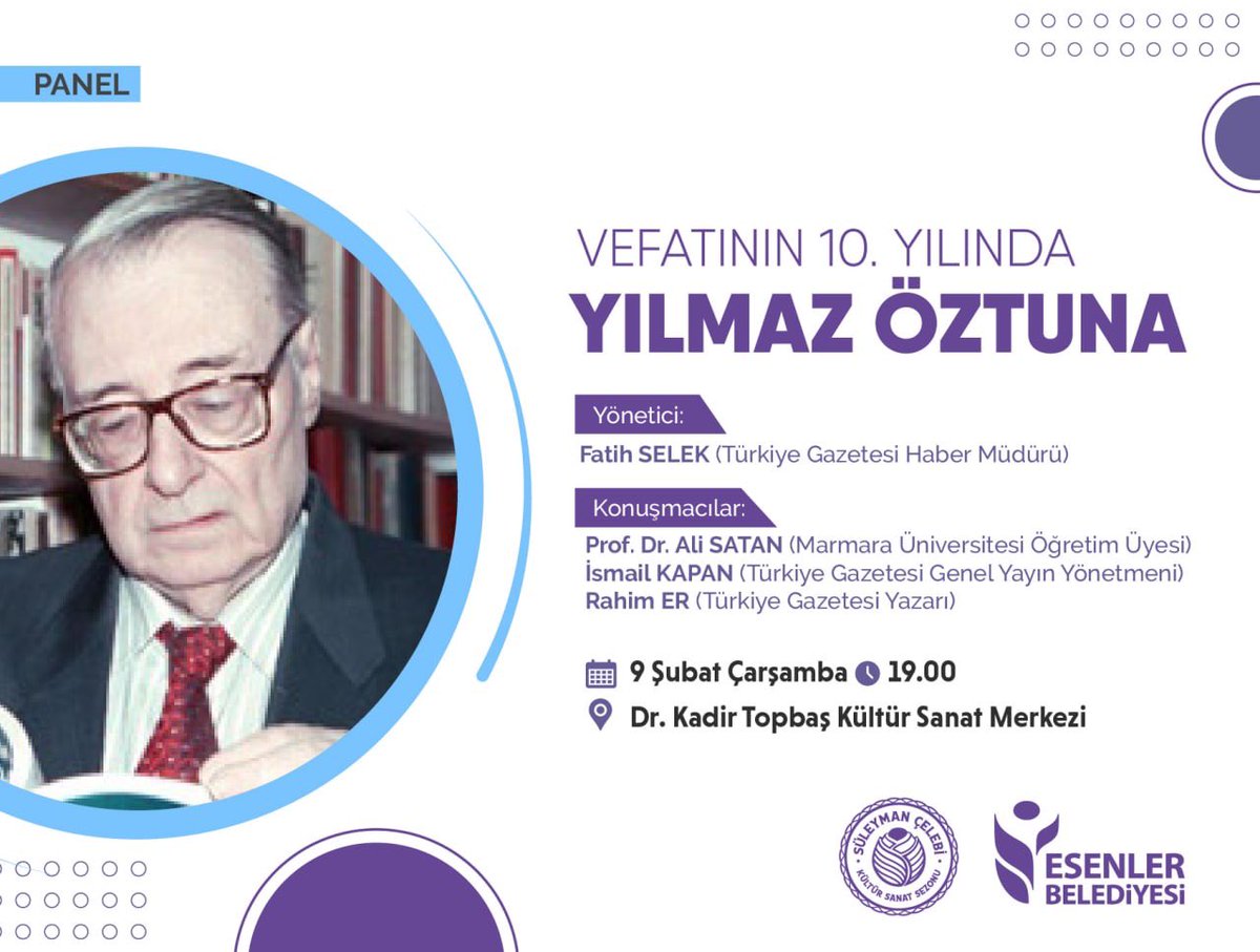 tevfikgoksu's tweet photo. Tarihimizin önemli dehlizlerini aydınlatan, tarihçi ve yazar Yılmaz Öztuna’yı vefatının 10. yılında rahmetle anıyorum. Bugün 19.00'da merhum Öztuna anısına düzenleyeceğimiz panelemize davetlisiniz. https://t.co/ateDHAhyUF