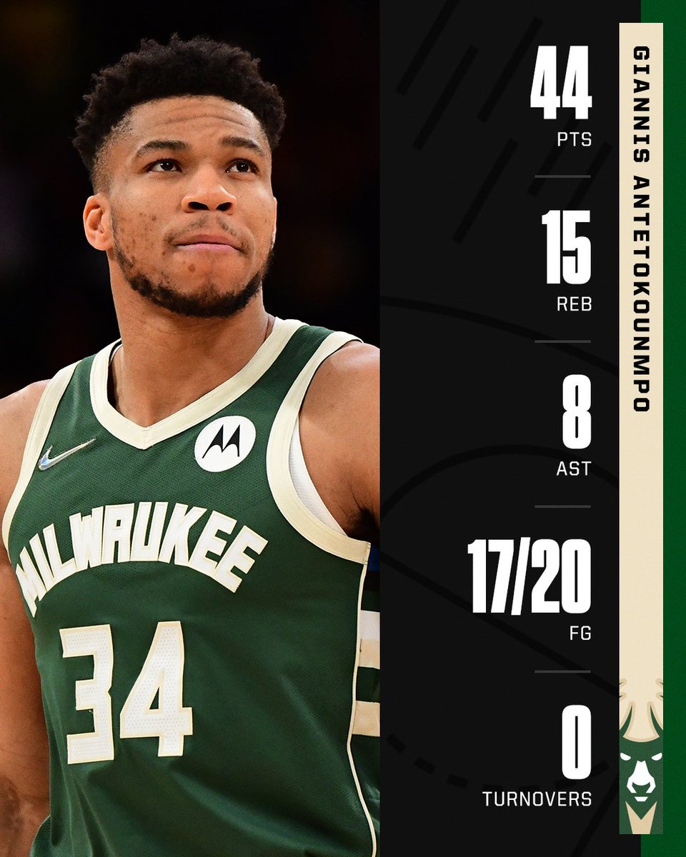 A near flawless game for Giannis 😱
