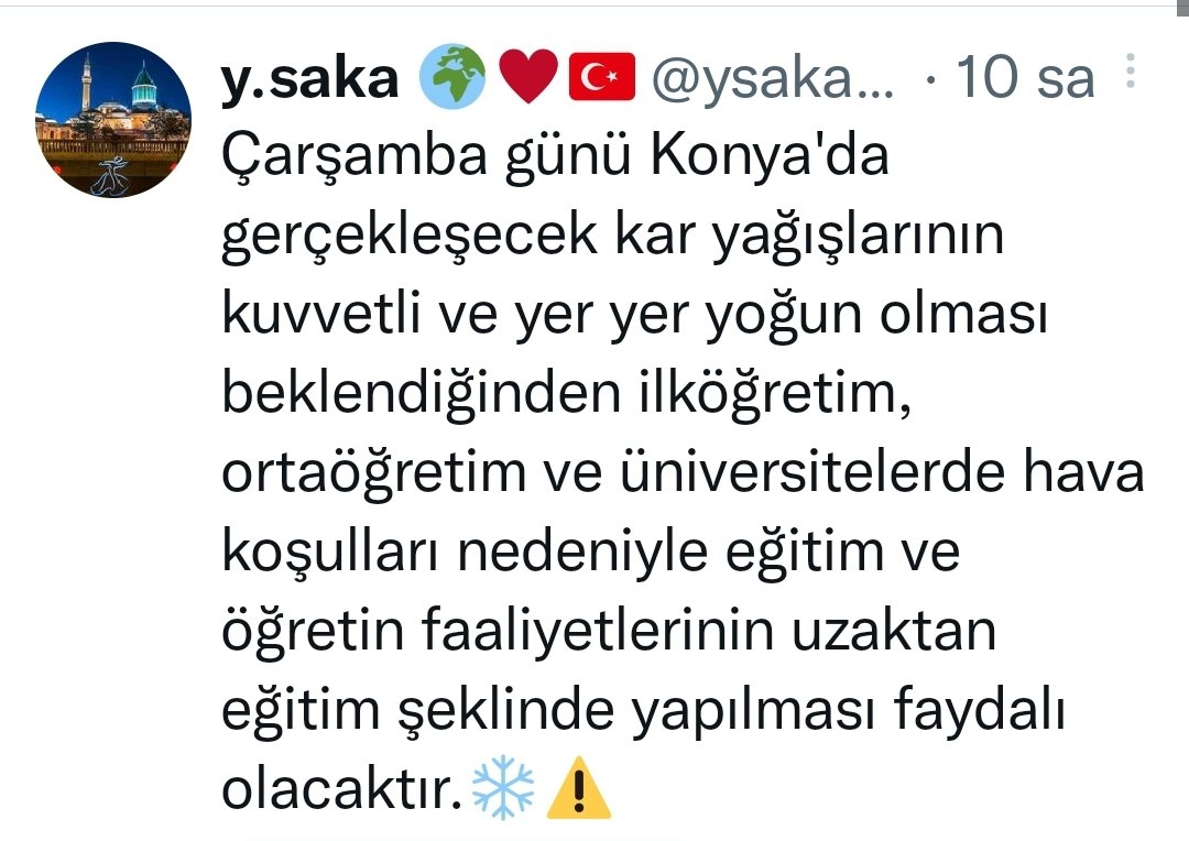 İşin uzmanı dün uyarmıştı. Özellikle Karatay'da öğrenciler ve veliler sıkıntı çekti. <a href="/ysaka42001/">y.saka 🌍♥️🇹🇷</a>