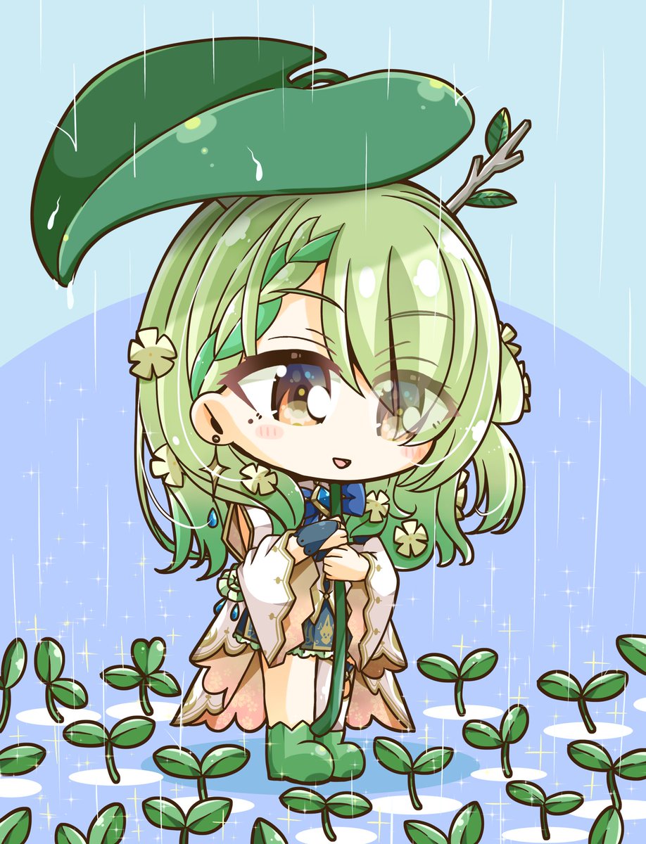 セレス・ファウナ 「Saplings☂️

#FineFaunart 」|しろいまる🍡もう休まない饅のイラスト