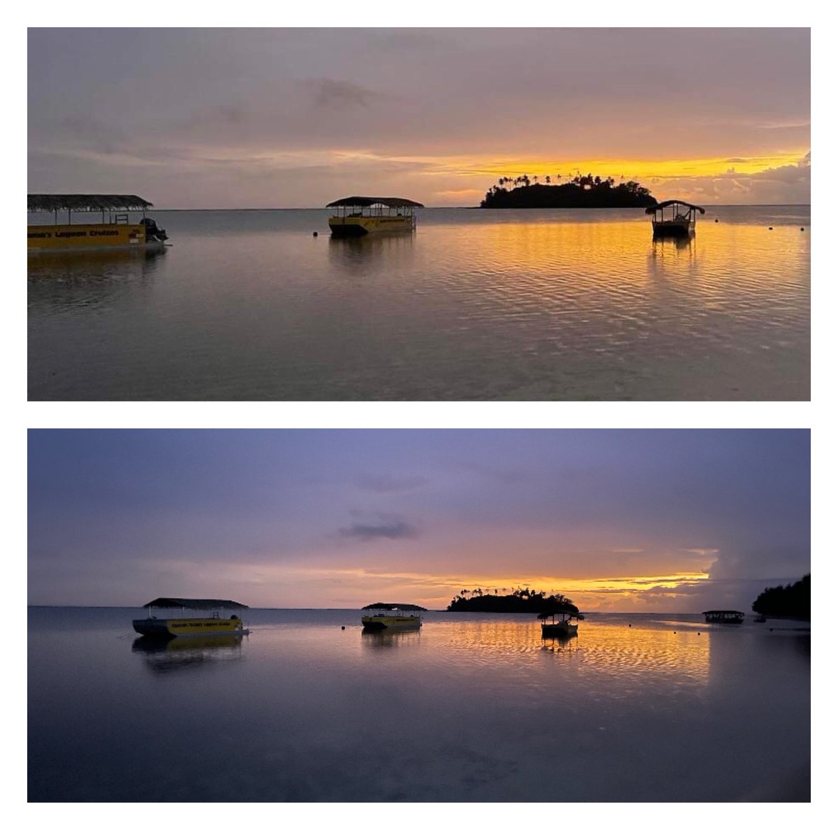 Another beautiful sunset <a href="/Captaintamas/">CaptainTamasLagoonCruizes</a> Muri Beach
Wonder what tomorrow will bring! 
#sunset #captaintamas #rarotonga #cookislands #sunsetcolors #travel