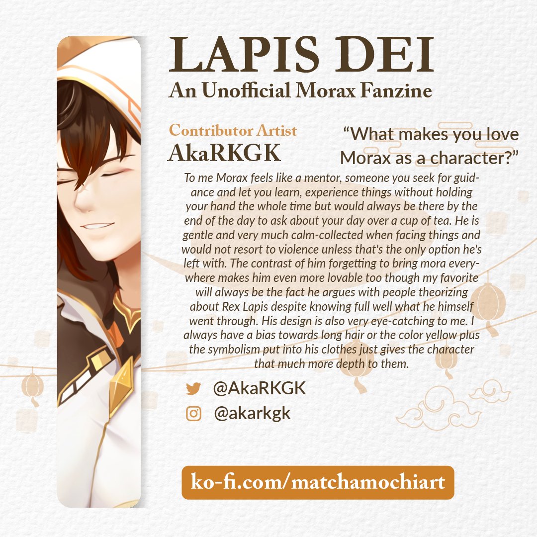 MoraxZine's tweet photo. Today's contributor is one of our artists, @AkaRKGK

Check her art in our zine 👉 https://t.co/Cy5YoxYTYk

#GenshinImpact #原神 #Zhongli #Morax #RexLapis https://t.co/QIoUbJNmyG