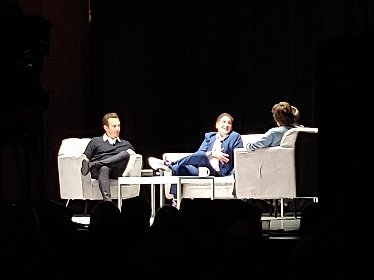 newsnance's tweet photo. .@SmartLess Chicago late show with Mark Cuban was funny (& a lil dirty @SeanHayes) but hard not to compare to Letterman, Conan & Will Ferrell. At least we don't have to join #SmartlessSupportGroup https://t.co/l07kE6P6lM
