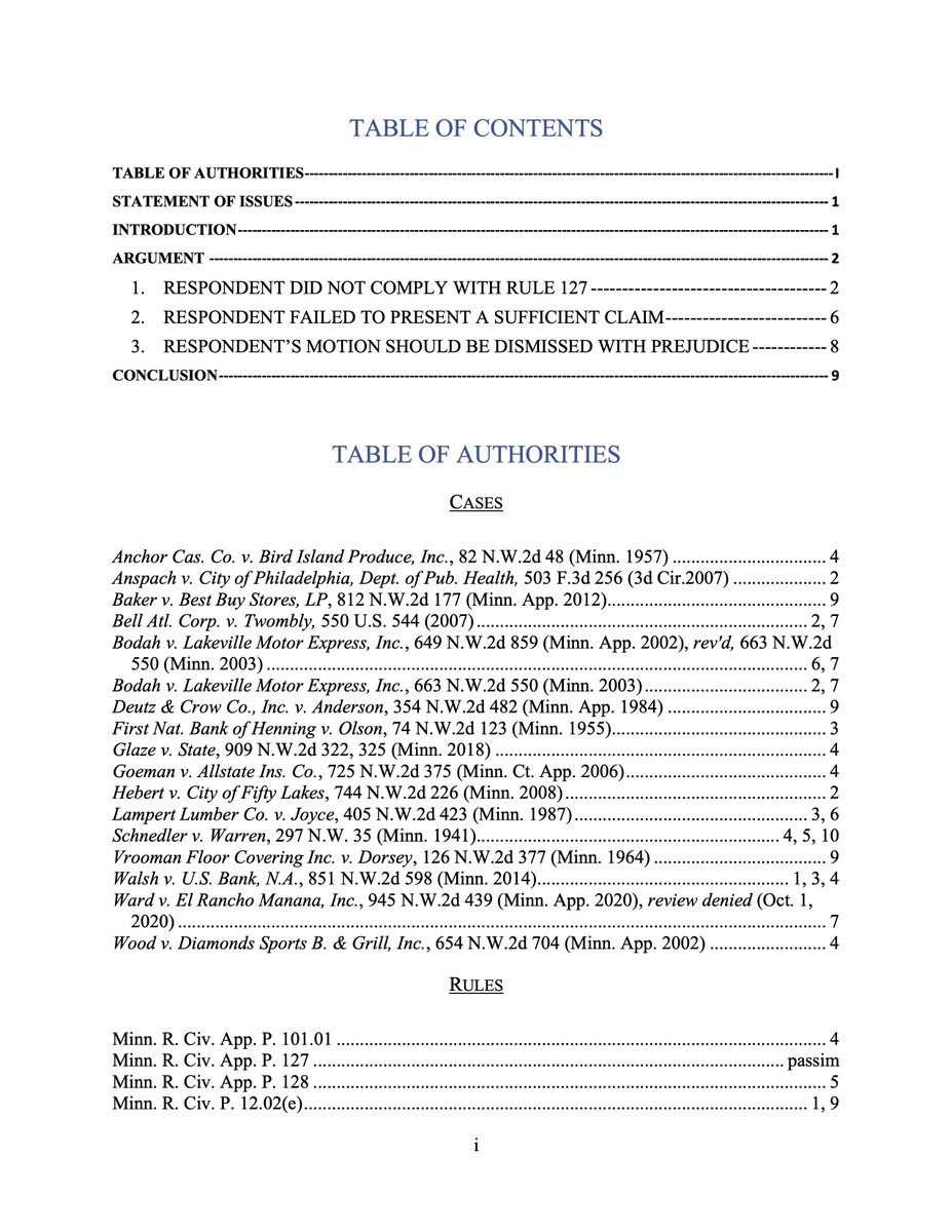 xDonkeyKong's tweet photo. I've been doing a lot of legal writing. This is the Brief in Support of [my] Motion to Dismiss. The story is, the other party made a sham motion. At first I was going to respond but figured out that was a total trap. I think I caught them in their own trap...

pages 1-4 (of 11.1) https://t.co/bptyRflTRa