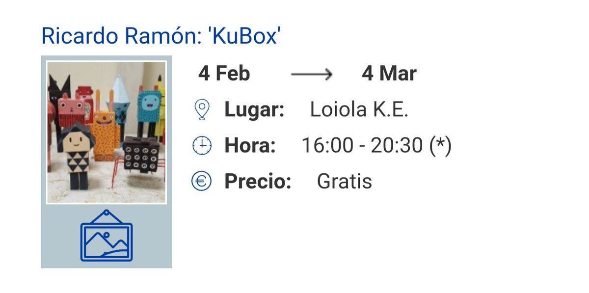 dibulitoon's tweet photo. #KuBox 
Loiola kultur Etxean
@donostiakultura 
@RicardoRamon6 https://t.co/79j82BZN28