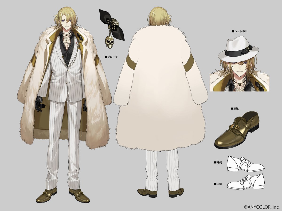 🦁REFERENCE SHEET💰
The long awaited reference sheet is here! 💛

NIJISANJI EN's LUXIEM - Mafia Boss:
Luca Kaneshiro (ルカ・カネシロ)

Height: 178 cm
Birthday: April 10
Mama: @/ohyg3 
Art tag: #drawluca