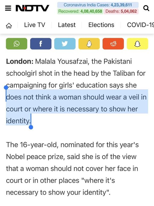 rishibagree's tweet photo. Malala Then                    Malala Now https://t.co/ik62oLkx2q