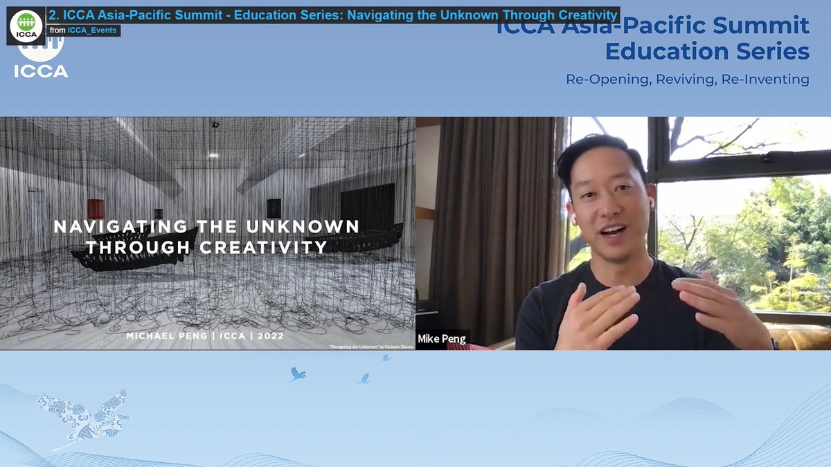 "It is during periods of uncertainty that we need creativity &amp; innovation the most. The only way for creativity &amp; innovation to thrive is for each of us to stay inspired." Well said <a href="/mikepeng/">Mike Peng</a> 👏🌻💡 #ICCAAPSummit <a href="/ICCAWorld/">ICCA</a>