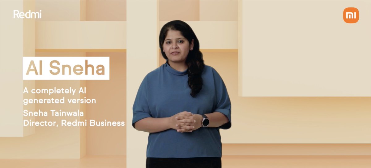 RedmiIndia's tweet photo. Introducing AI Murali 1.1 @hawkeye and AI Sneha 1.1 @SnehaTainwala!
Welcome to India's first ever AI-enabled digital launch! https://t.co/hPLNrRnJDx
