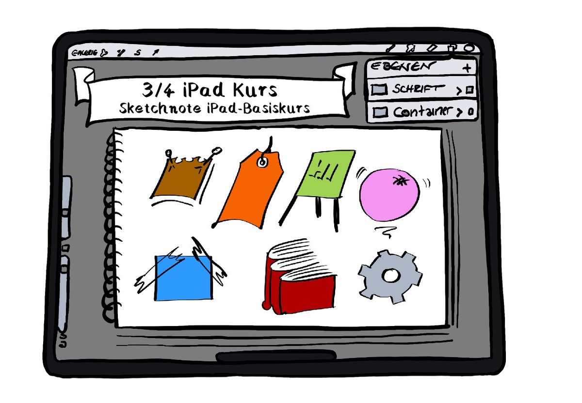 Ein Crashkurs Sketchnotes auf dem IPad findet am Freitag (11.02., 14:00-15:30 Uhr) statt. Keine Anmeldung notwendig. t1p.de/i3us #twlz