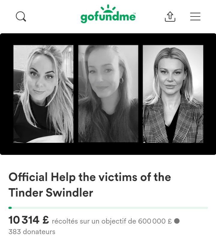 lecosystemefr's tweet photo. Une cagnotte pour rembourser les victimes de l’arnaqueur de #Tinder…

…Imagine c’est lui derrière la cagnotte 🤡 https://t.co/IeYwL1K1QG