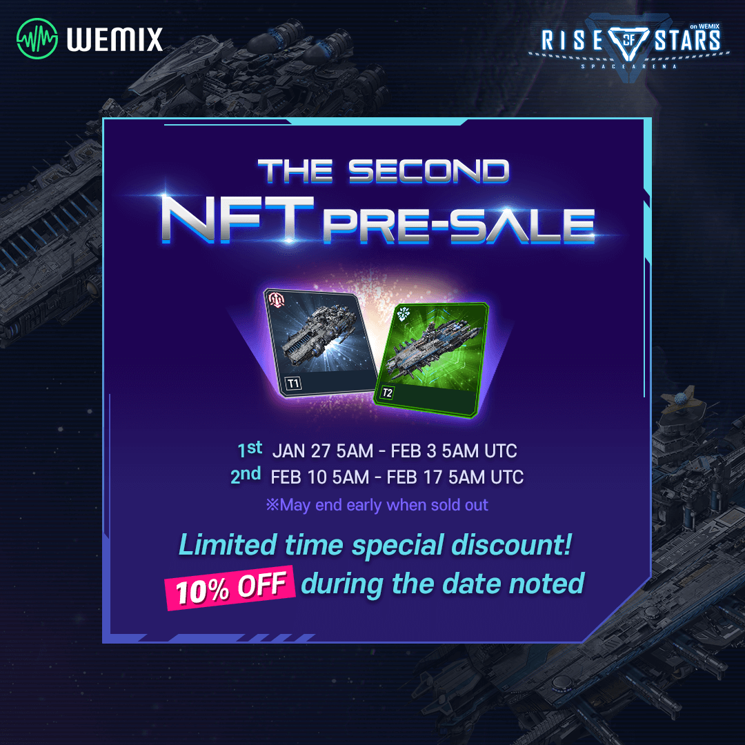 WemixNetwork's tweet photo. ⛴WEMIX NFT Auction Drop #28⛴
 
The SECOND chance is here for YOU!
 
Warship Carrier Lucky Box NFT
 [Rise of Stars, ROS]
 
📢OPEN
 
When? 
🗓️ Feb. 10th 14:00 (KST)
 Where?
📍https://t.co/wbhSHZrItj
 
#WEMIX #WEMIXnft #NFTauction #WEMIX_auction #WEMIXnftAuction #RiseOfStars #ROS https://t.co/rcjYR0F6bT