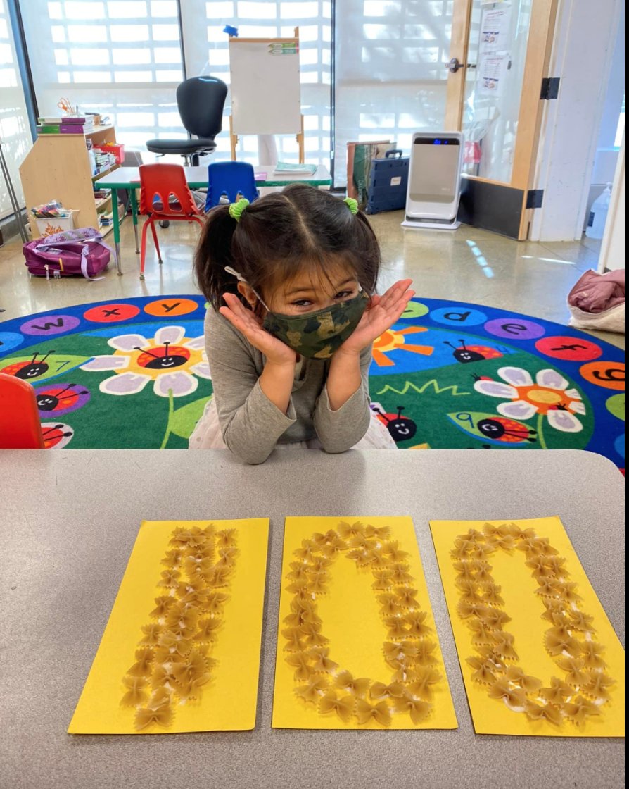 SFIS_USA's tweet photo. Our KG students celebrated their 100th day of school last week. The students created a piece of art using pasta, glue, and paper. So fun! https://t.co/uBXgOZc2Hk